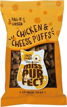 Boxby Лакомство Miss Purfect для кошек - Chicken&Cheese 100г, подушечки со вкусом курицы и сыра и с таурином. (8118021585)