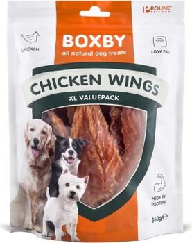 BOXBY CHICKEN WINGS 0,360KG - КРЫЛЫШКИ ДЛЯ ВЗРОСЛЫХ СОБАК (100% КУРИЦА) (8511010030)