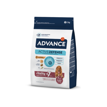 ADVANCE DOG MEDIUM SENIOR 3,0KG - ДЛЯ ПОЖИЛЫХ СОБАК CРЕДНИХ ПОРОД (КУРИЦА С РИСОМ) (553311)