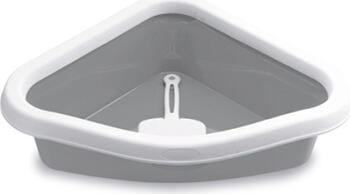 Stefanplast Kaķu stūra tualete SPRINT CORNER (pelēks/balts) (96618)