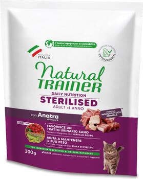 NT CAT ADULT STERILIZED WITH DUCK 300gr — полнорационный сухой корм для взрослых стерилизованных кошек с уткой (965693)