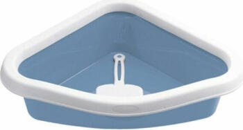 STEFANPLAST Kaķu stūra tualete SPRINT CORNER (debeszils/balts) cm 56x40x14h (96621)