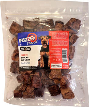 HAU&MIAU dog treat, beef lung, cubes, 3-4cm 150 g - дополнительный корм для собак, вкусные говяжьи лёгкие, кубики, 3x4 см (HM-8420)