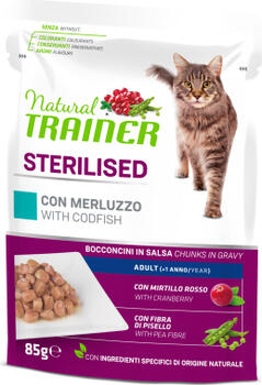 NT KONS. CAT SP. STER. CODFISH BUSTA 85G - полноценный и сбалансированный корм, консервы с треской для стерилизованных кошек (12gb) (925725)