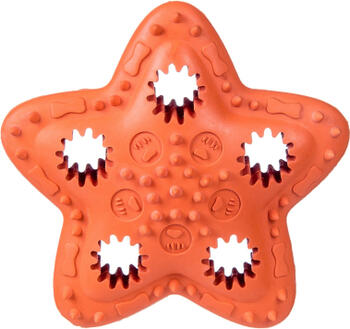 BARRY KING rotaļlieta suņiem, gumijas zvaigzne kārumiem, oranža, 12,5 cm (BK-15102)