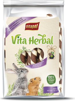 VITA HERBAL augļu un dārzeņu tūbiņas grauzējiem un trušiem 200g (ZVP-4137)