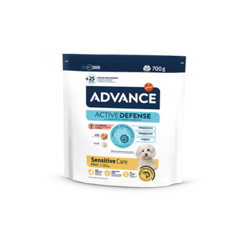 Advance Dog Mini Adult Sensitive 700g - полноценный и сбалансированный корм для взрослых собак мелких пород (<10 кг) в возрасте от 10 месяцев до 8 лет (965805)