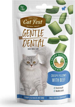 CatFest Dental хрустящие подушечки с говядиной 30г (79212716)