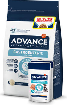 ADVANCE VETERINARY DIET DOG GASTROENTERIC MINI 1.5KG + WET - ДИЕТИЧЕСКИЙ КОРМ ДЛЯ ЩЕНКОВ С 14 НЕДЕЛЬ И ВЗРОСЛЫХ СОБАК МЕЛКИХ ПОРОД (970372)