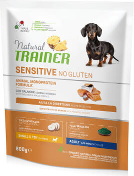 NT DOG SENSITIVE NO GLUTEN ADULT MINI SALMON 800G - БЕЗГЛЮТЕНОВЫЙ СУХОЙ КОРМ С ЛОСОСЕМ ДЛЯ ВЗРОСЛЫХ СОБАК МЕЛКИХ ПОРОД (925216)
