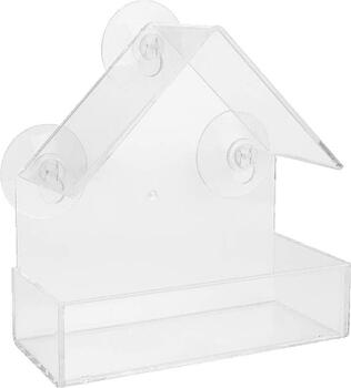 GARDEN FUN acrylic bird feeder with suction cups 14,8x6.7x15.5 cm (GF-12911)