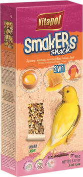 STANDARD Vitapol Sticks 3 в 1 - дополнительный корм для канареек, палочки 3 в 1 с медом, яйцом и фруктами, 90г (ZVP-2509)