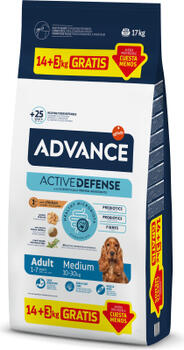 ADVANCE DOG MEDIUM ADULT 14+3 KG - ДЛЯ ВЗРОСЛЫХ СОБАК СРЕДНИХ ПОРОД (КУРИЦА С РИСОМ) (968260)