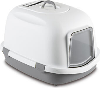 Stefanplast Kaķu tualete SUPER QUEEN (balts/pelēks) (96889)