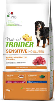 NATURAL TRAINER DOG SENSITIVE NO GLUTEN ADULT MEDIUM/MAXI LAMB 10+2 KG - полноценный безглютеновый корм для взрослых собак средних и крупных пород, с добавлением ягненка. (970299)