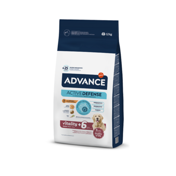 ADVANCE DOG VITALITY SENIOR MAXI 12KG - Lielo šķirņu suņiem (svars virs 30 kg) vecumā virs 6 gadiem. Ar vistu un rīsiem (965804)