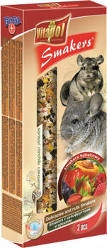 STANDARD Smakers fruits and nut for chinchilla 2pcs 90g - Vitapol nūjiņas ar žāvētiem augļiem un riekstiem šinšillām (ZVP-1606)