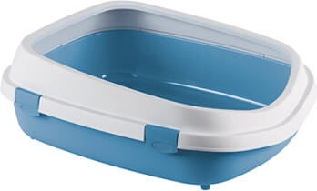 STEFANPLAST Kaķu tualete QUEEN (ziemeļu debesis/balts), izmērs cm 55x71x24,5h (96911)