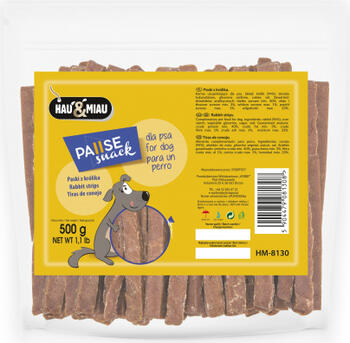 HAU&MIAU rabbit strips 500g - Полоски кроличьего мяса (HM-8130)