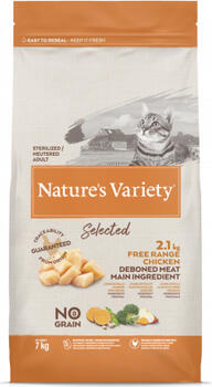 Nature's Variety Cat Selected Sterilized Free Range Chicken 7kg - сухой корм с курицей свободного выгула для взрослых стерилизованных кошек (927160)