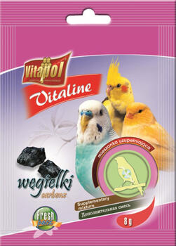 Vitapol VITALINE papildbarība ar ogli putniem 8g (ZVP-2041)