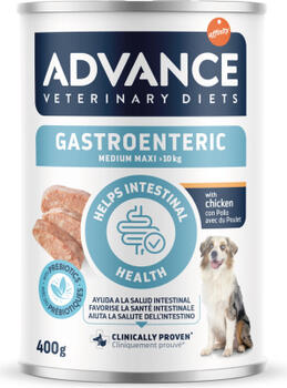 ADVANCE VETERINARY DIET DOG GASTROENTERIC MED/MAXI 400G - КОНСЕРВЫ ДЛЯ СОБАК СРЕДНИХ И КРУПНЫХ ПОРОД С ПРОБЛЕМАМИ ПИЩЕВАРЕНИЯ (967596)