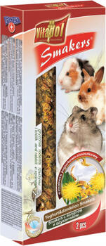 STANDARD Smakers yoghurt and dandelion for rodents and rabbit 2pcs 90g - Vitapol Nūjiņas ar jogurtu un pienenēm. (ZVP-1105)