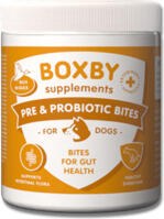 BOXBY PRE & PROBIOTIC BITES 240g - дополнительный корм для собак, способствующий пищеварению и здоровью кишечника. (8114022629)