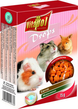 Vitapol COMPLEMENTARY DROPS papildbarība ar burkāniem grauzējiem 75 g (ZVP-1036)