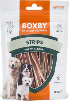 BOXBY STRIPS for DOGS 100g - СЭНДВИЧИ ДЛЯ ЩЕНКОВ И ВЗРОСЛЫХ (3520010357)