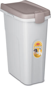 Stefanplast Konteiners barībai 25l balts ar brūni-pelēku vāku (98451)