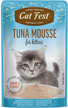CatFest Kitten Tuna Mousse 70g - Влажный прикорм с тунцом, мягкая пенистая текстура, идеально подходит для маленьких котят (79218961)