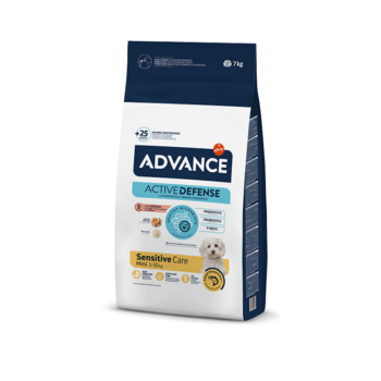 Advance dog mini adult Sensitive Care 7кг - полноценный и сбалансированный сухой корм для взрослых собак мелких пород с чувствительной пищеварительной системой (965808)
