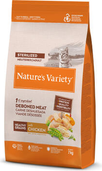 Nature's Variety Cat Healthy Grain Adult Sterilized Chicken 7Kg - полнорационный сухой корм для взрослых стерилизованных кошек, с курицей и без зерновых (967055)