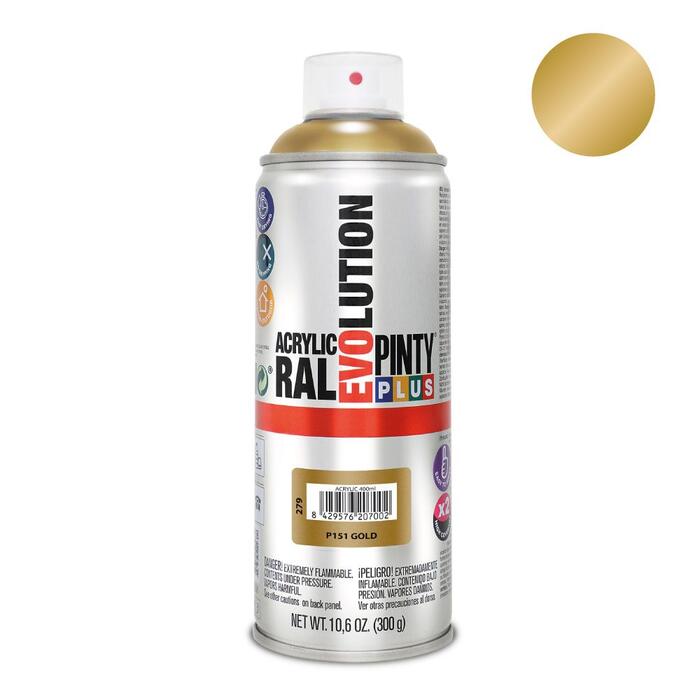 Akrila krāsa aerosolā zelta Evolution PintyPlus