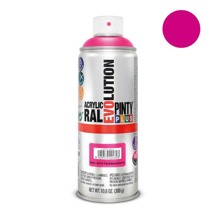 Akrila krāsa aerosolā Violets RAL 4010 Evolution PintyPlus 400ml (4010EV)