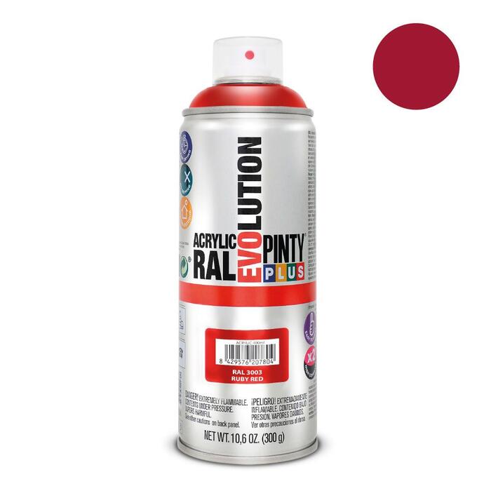 Akrila krāsa aerosolā sarkana RAL 3003 Evolution PintyPlus 400ml (3003EV)