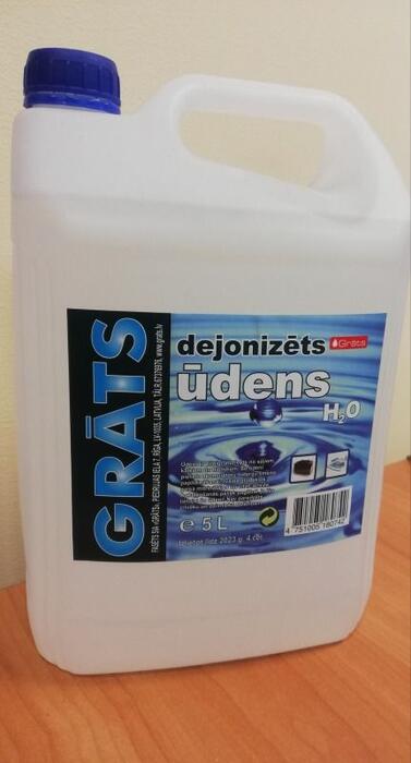 Destilēts, dejonizēts ūdens 5L 7.0