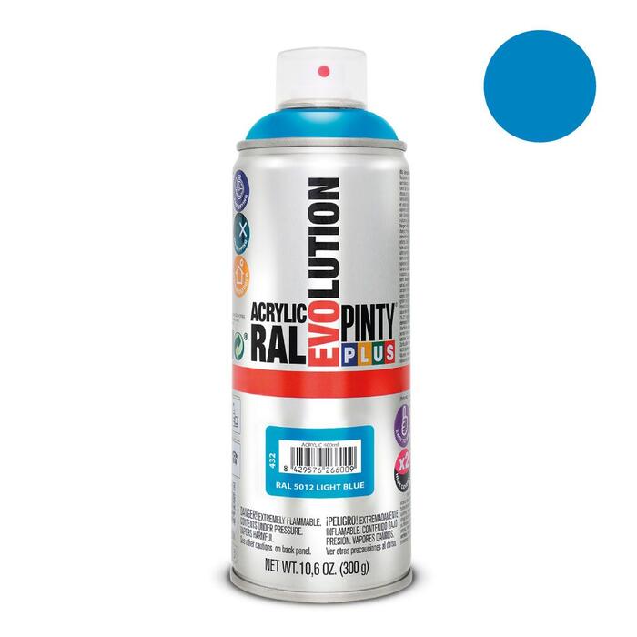 Akrila krāsa aerosolā Gaiši zila RAL 5012EV Evolution PintyPlus 400ml (5012EV)