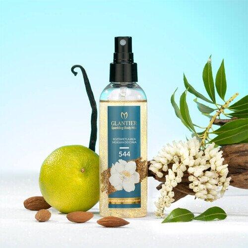 GLANTIER 544 PERFUME HIGHLIGHTER BODY MIST 100 ML - Спрей для придания блеска телу для женщин (GLMIST544)