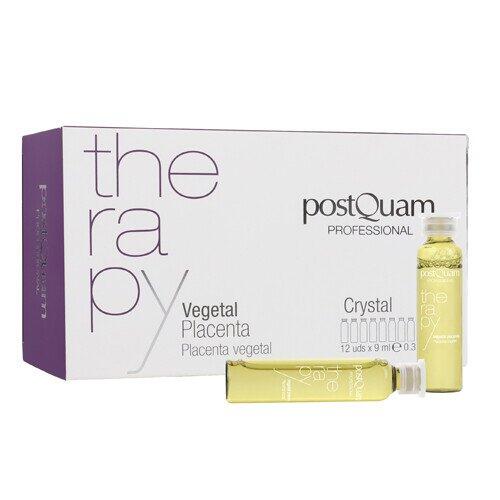 POSTQUAM THERAPY FORTIFYING VEGETAL PLACENTA (1 GLASS VIALS x 9 ml) - Комплекс от выпадения волос (PQPVEGCRYS(1))