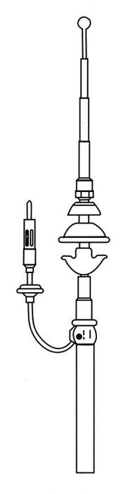 Teleskopiska auto antena - Hromēta 120cm CARPOINT (2010016)
