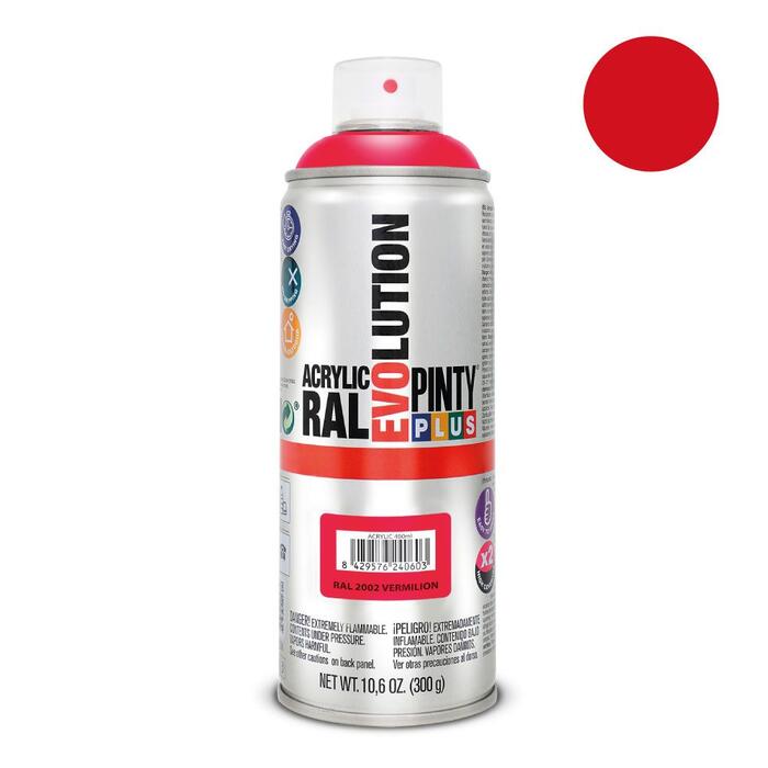 Akrila krāsa aerosolā oranža RAL 2002 Evolution PintyPlus 400ml (2002EV)