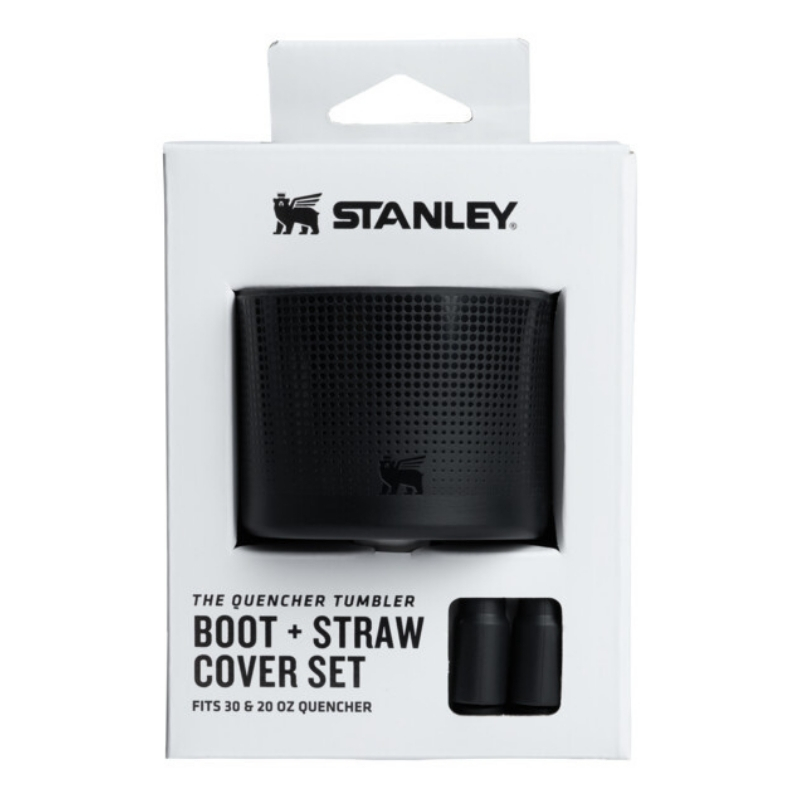 Aizsargpārvalka un salmiņu vāciņu 2 gab. komplekts termokrūzēm 0,89L/0,59L The Quencher Boot + Straw Topper melns  (2812478068)