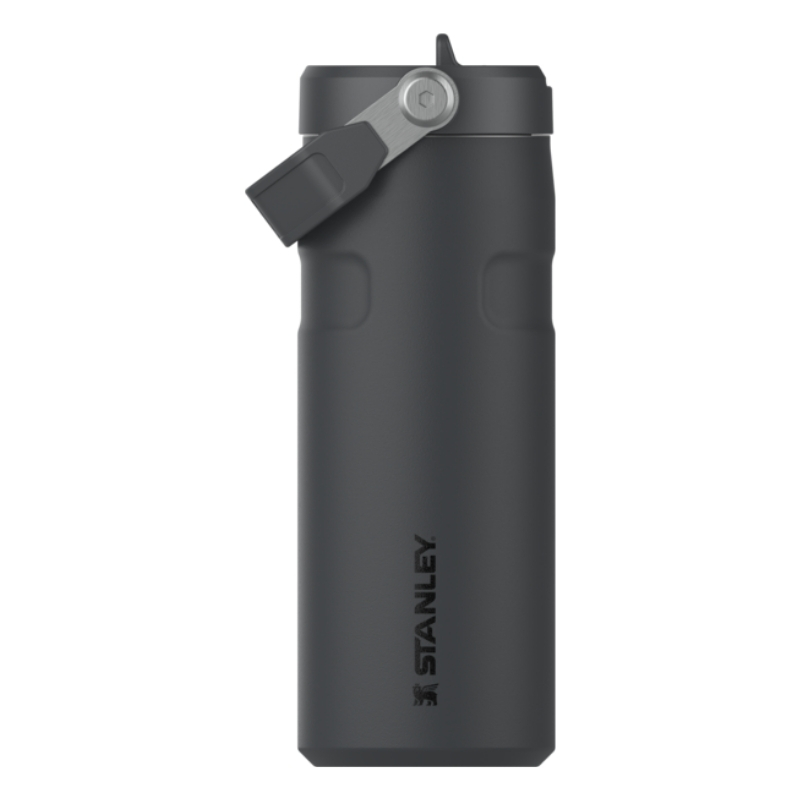Termopudele ar salmiņu The IceFlow Bottle Flip Straw 2.0 0,47L melna 2.0  (2812110117)