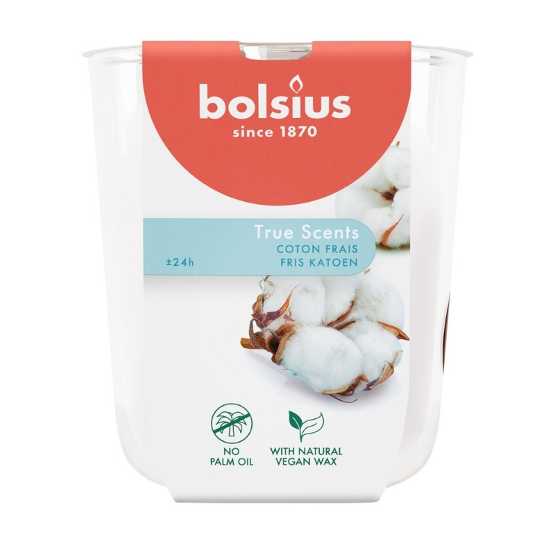 BOLSIUS Svece arom. stikla gl. True