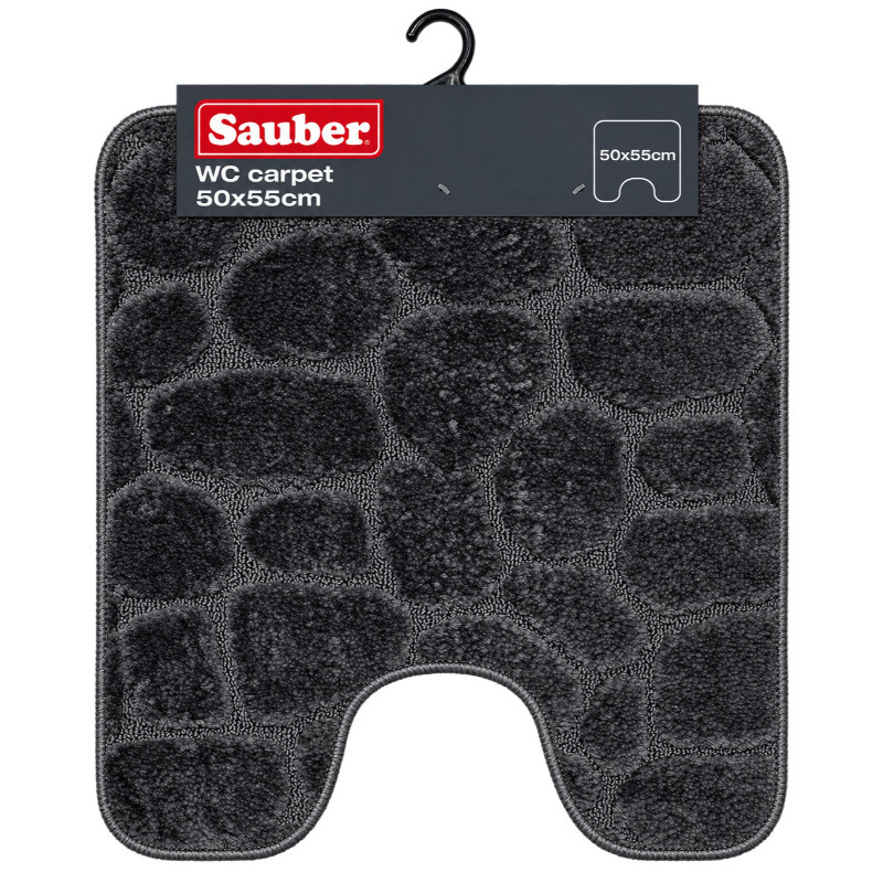 SAUBER WC paklājs 50x55cm tumši pelēks