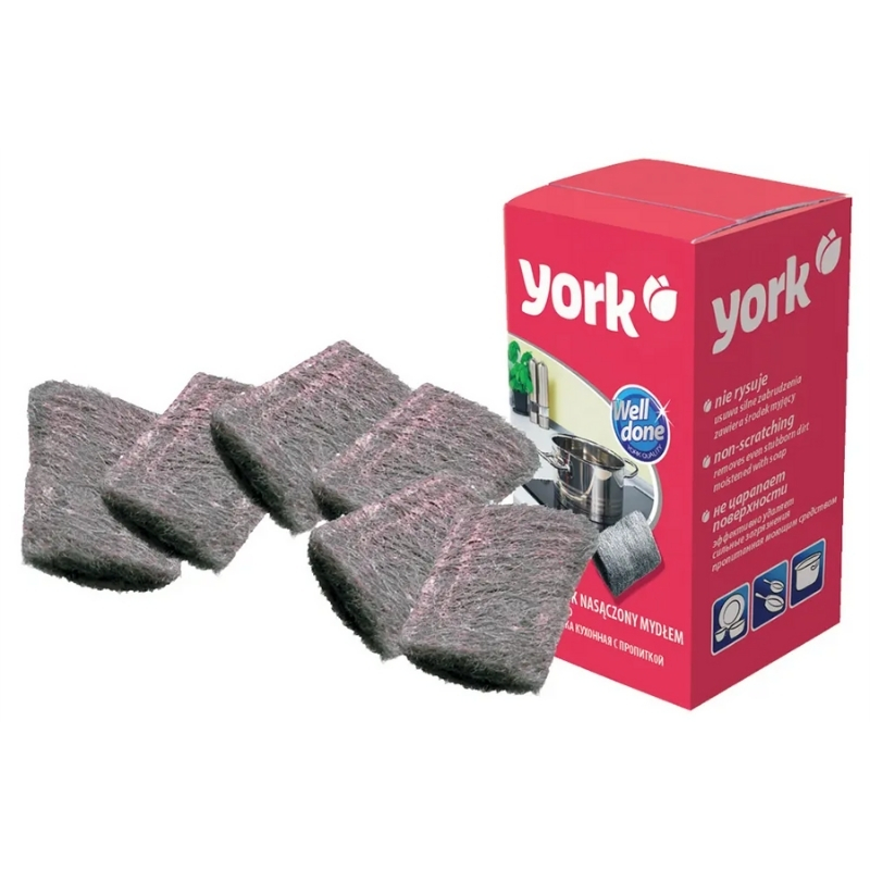 YORK Tērauda vilna ar ziepēm 6