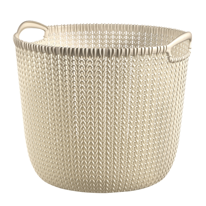 Grozs Knit L apaļš 30L 40x39x33cm balts (0803673X64)