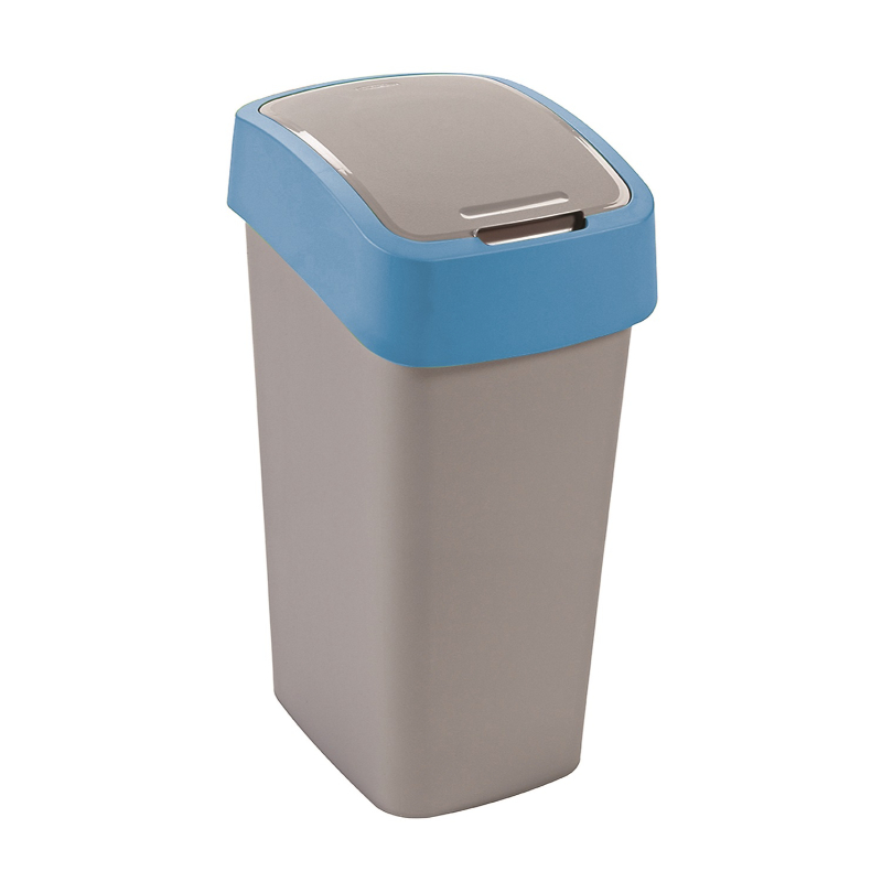 Мусорное ведро Flip Bin 45л серебряный / синий (0802172734)